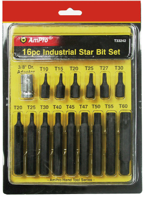 T33242 Набор бит и адаптер для бит на 3/8" 