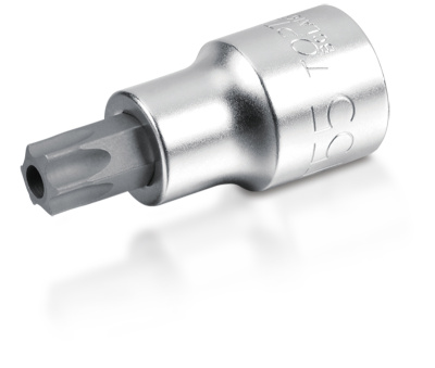 Головка торцевая TORX 1/4" T27 L=37 мм с отверстием TOPTUL Головка торцевая TORX 1/4" T27 L=37 мм с отверстием TOPTUL
