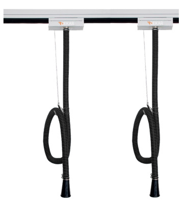 Рельсовая система Dekar  вытяжки выхлопных газов легковых автомобилей и мотоциклов